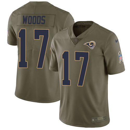 Nike Rams #17 Robert Woods Olive Men's Stitched NFL Limited Salute to Service Jersey